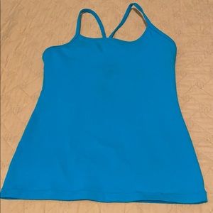 Lululemon power y tank sz 6 teal